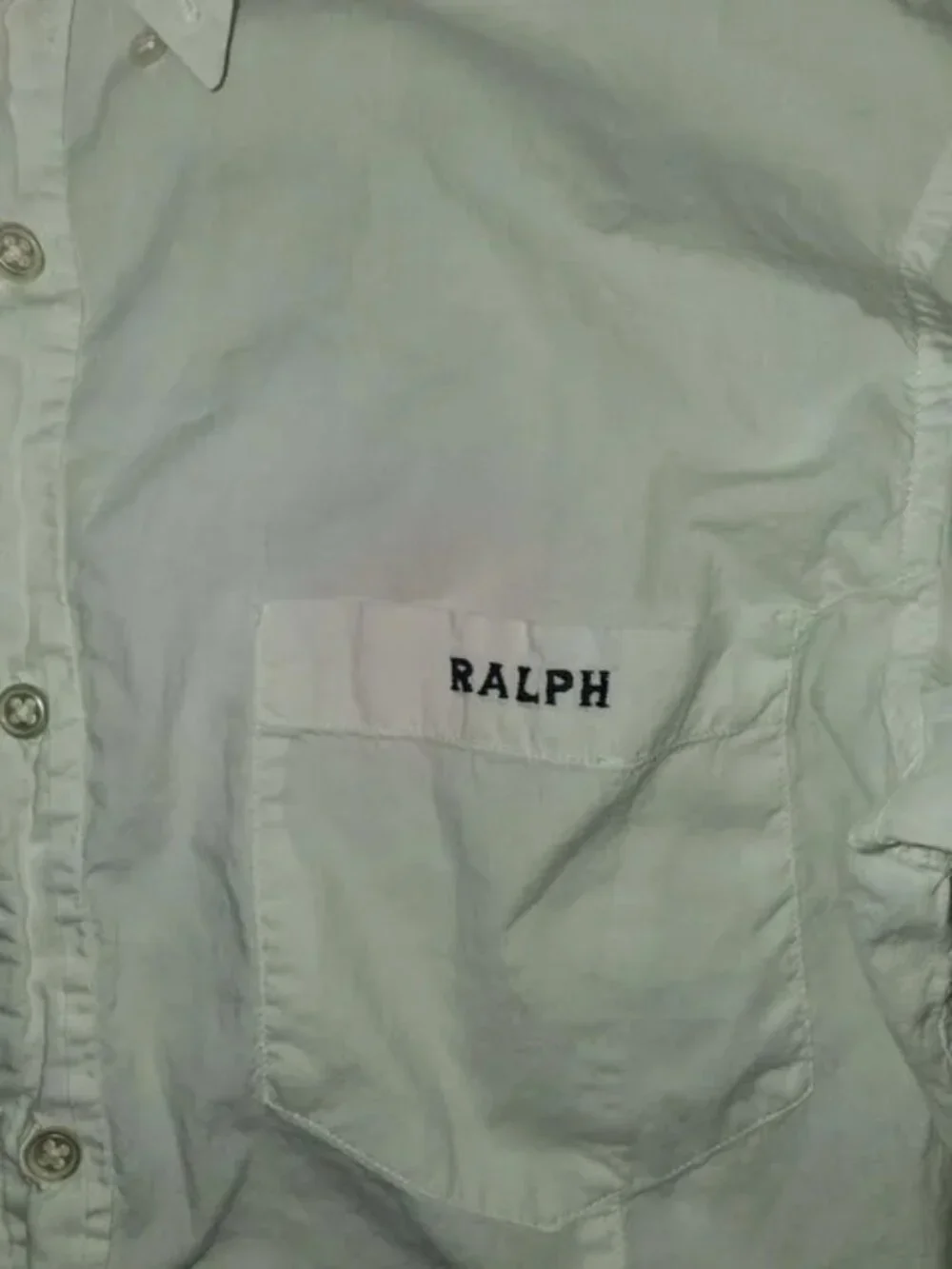 Ralph Lauren White Cotton Woven Button-Up Shirt Long Sleeve Pockets 4 Women’s